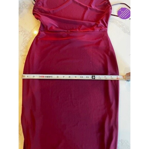Windsor Lace-Up Maxi Formal Bodycon Dress Burgundy Size Large Brand New With Tag - Picture 7 of 13